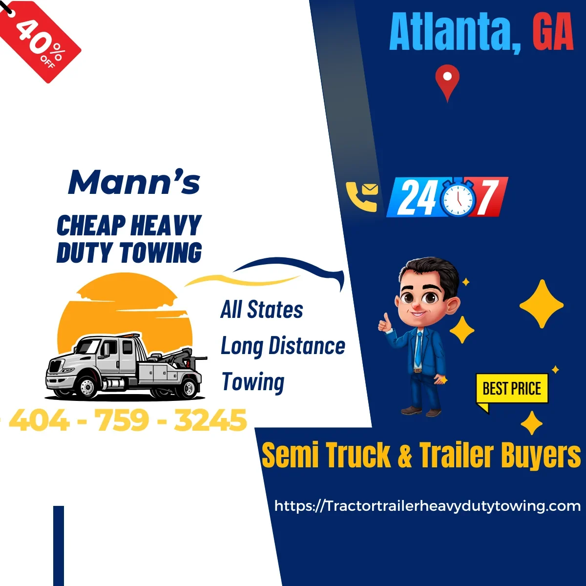 Mann's Heavy Duty Towing headshot